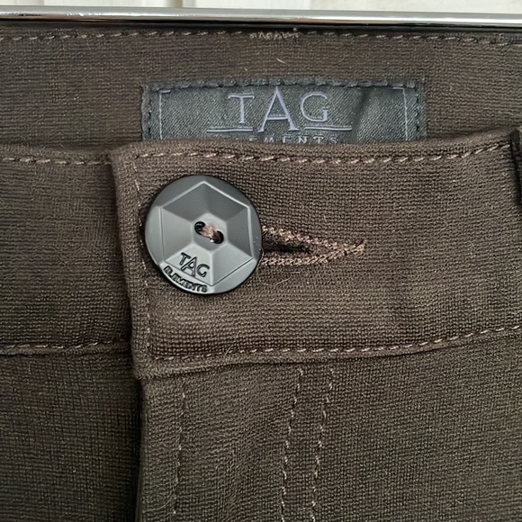 NWOT TAG Dark Brown Flare Leg Pants, Size 28 - Picture 4 of 8